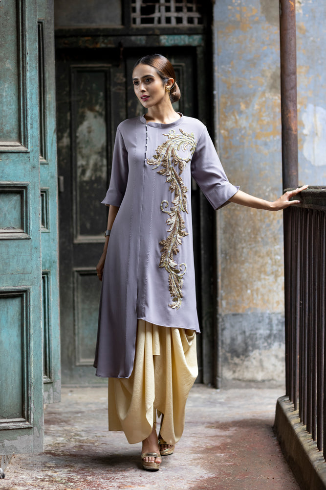 Abstract Cut Embroidered Tunic