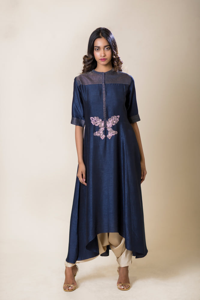 Embroidered High-low Kurta