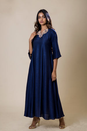 Neck & Back Embroidered Kurta