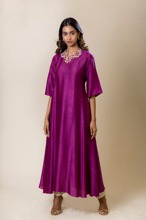 Neck & Back Embroidered Kurta