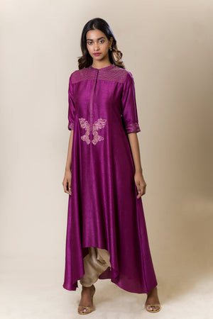 Embroidered High-low Kurta