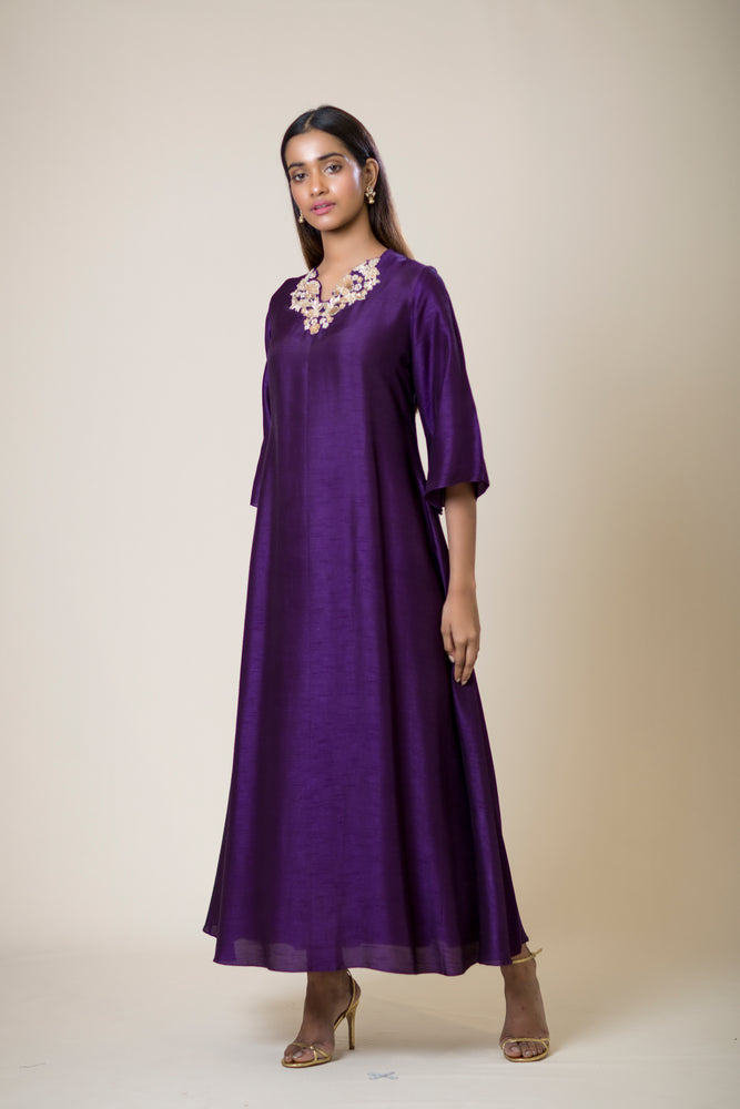Neck & Back Embroidered Kurta