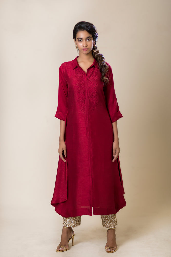 Shirt-styled Long Kurta
