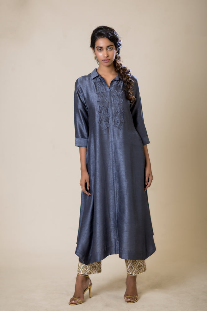 Shirt-styled Long Kurta