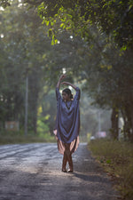 Oversized Fitted-Sleeve Dress