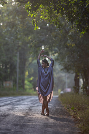 Oversized Fitted-Sleeve Dress
