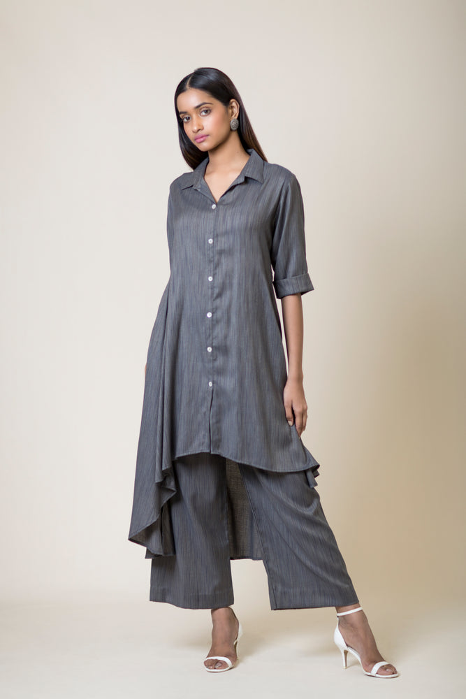 Asymmetric Shirt Style Set