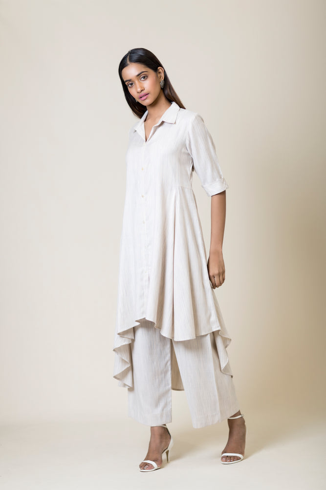 Asymmetric Shirt Style Set